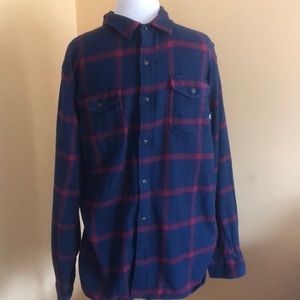Sz red/blue van’s tailored fit flannel